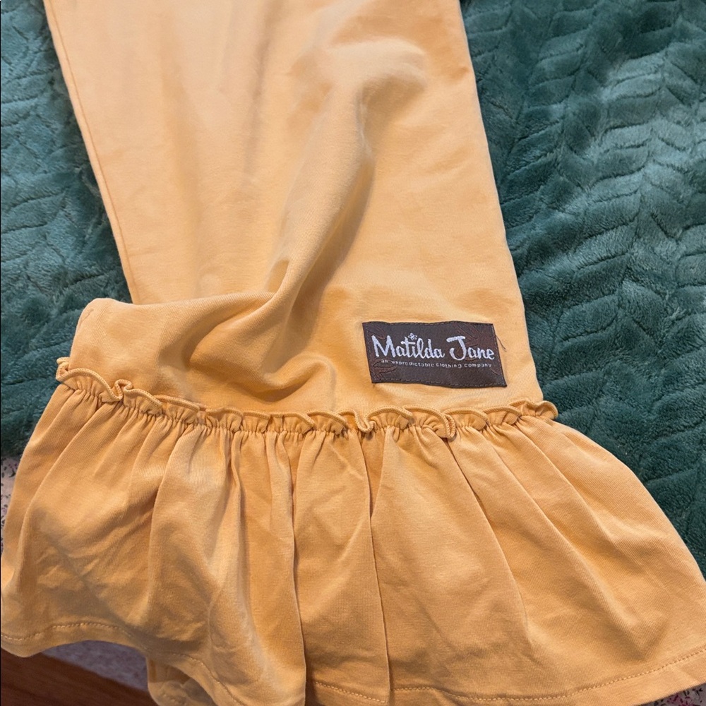 NWT Matilda Jane Golden Day Ruffles Pants Yellow Gold Girls 12 - Picture 9 of 9